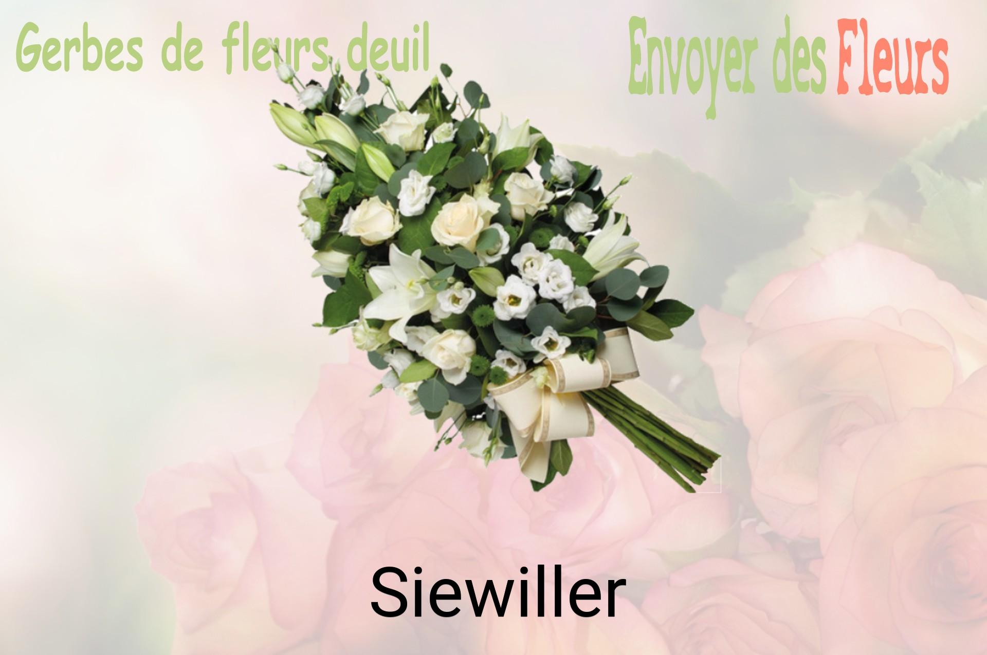 Gerbe de fleurs de deuil livrée à Siewiller